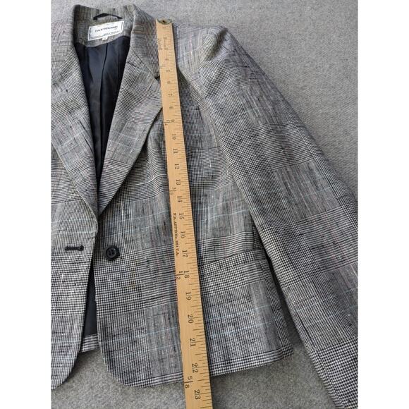 Vintage David Benjamin Wool Silk Blazer Womens Sz 7 Plaid Double Breasted Office - Picture 6 of 7